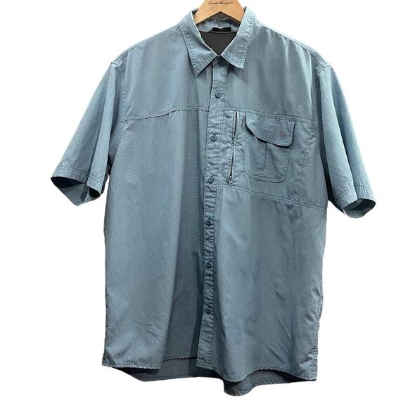 Wrangler Other - Wrangler Men's Blue Outdoor Utility Short Sleeve Shirt Size XLarge